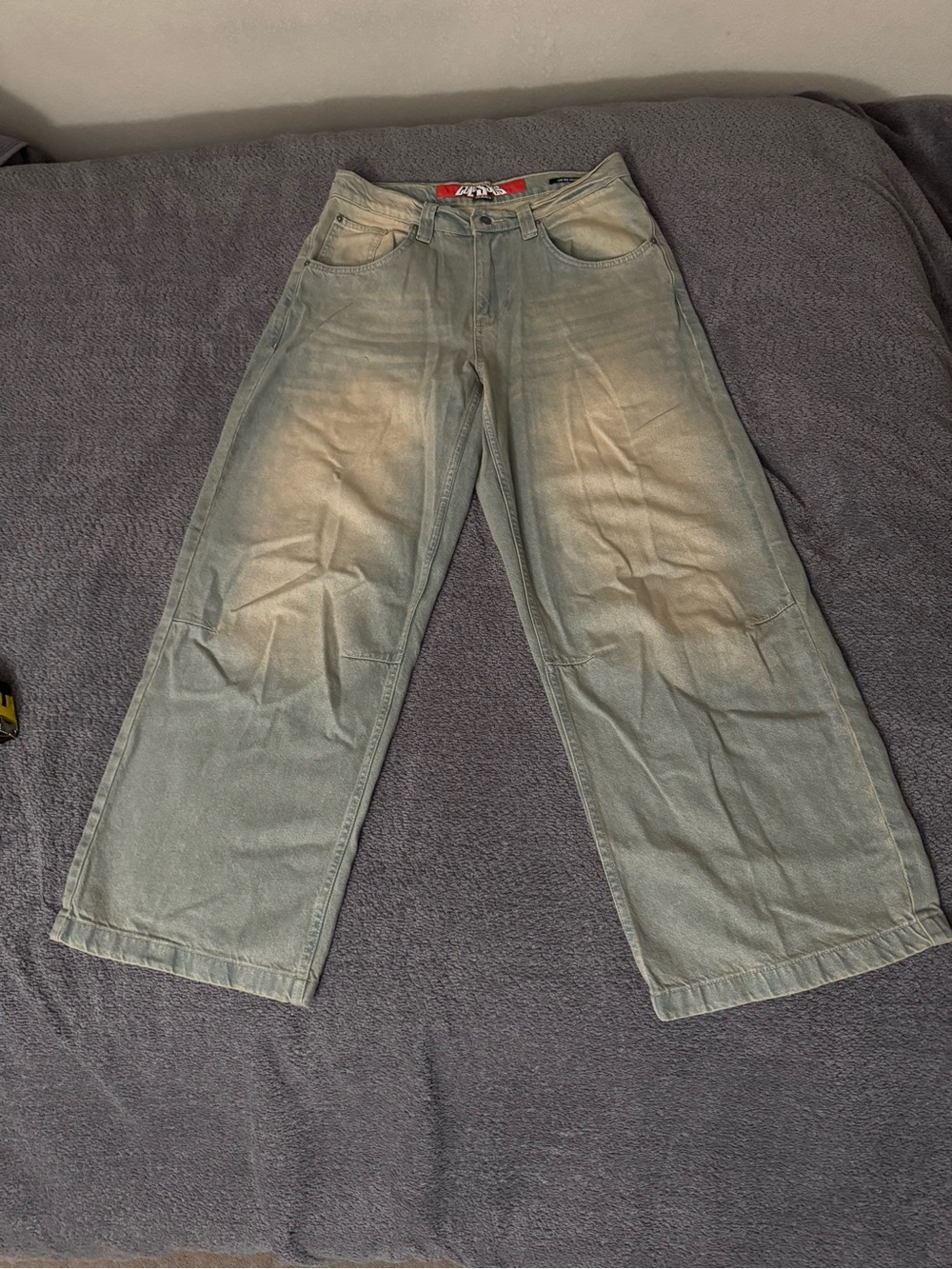 Wide Leg Jaded London Jeans in Faded blue